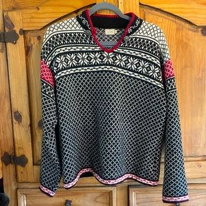 Alps Nordic Style winter Wool blend sweater size large